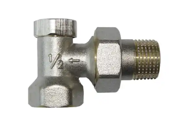 INVENA 1/2" 1,0MPa ZAWÓR GRZEJNIKOWY INVENA KĄTOWY POWROTNY ze śrubunkiem, do rur stalowych - Właśnie dodano