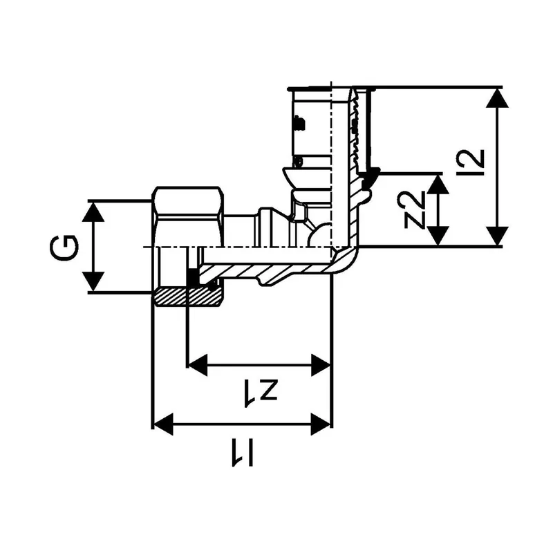 Hit sprzedażowy | Uponor S-Press PLUS kolano z ruchomą nakr. 16-G3/8"SN
