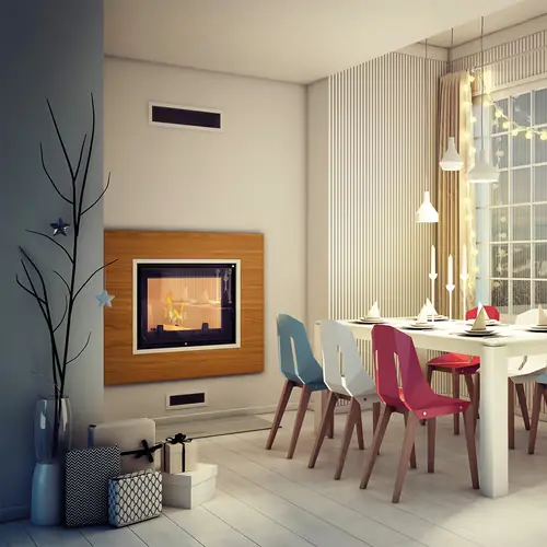 Kominek z płaszczem wodnym KRATKI AMELIA DECO 15 kW Ø 220 - Outlet