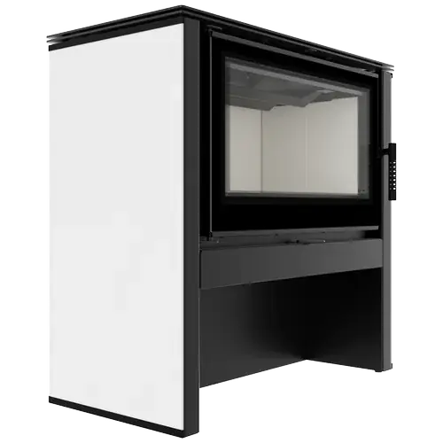 Outlet | Piec stalowy KRATKI JUNO 12 kW Ø 160 biały panel