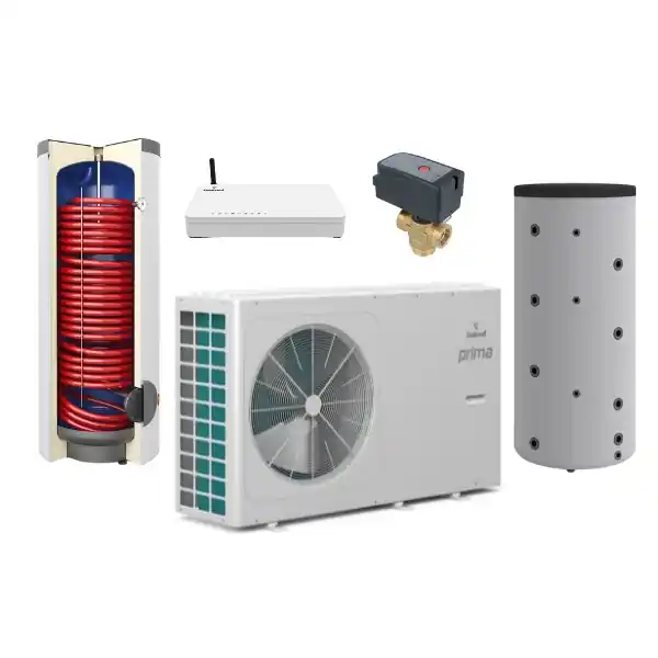 Nowość już dostępna | Pakiet Galmet pompa ciepła monoblok Prima 16GT R32 16 kW + wymiennik Tower Grand SGW(S) 300 L + bufor SG(S) 200 L + zawór 3-drogowy + centrala Smart Home Sinum Line SG-000079S