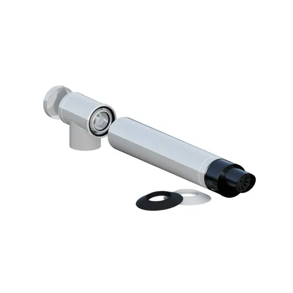 Zestaw kominowy przyłączeniowy przez ścianę 60/100 mm Ricom ZB-02 | Wybór klientów