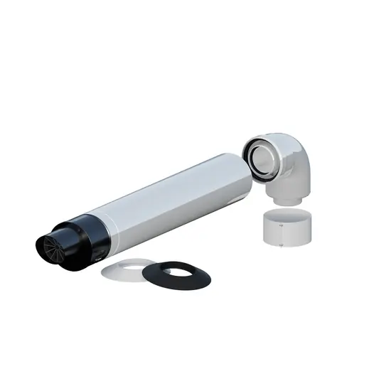 Zestaw kominowy przyłączeniowy przez ścianę 60/100 mm Ricom ZB-13 | Sprawdzony produkt