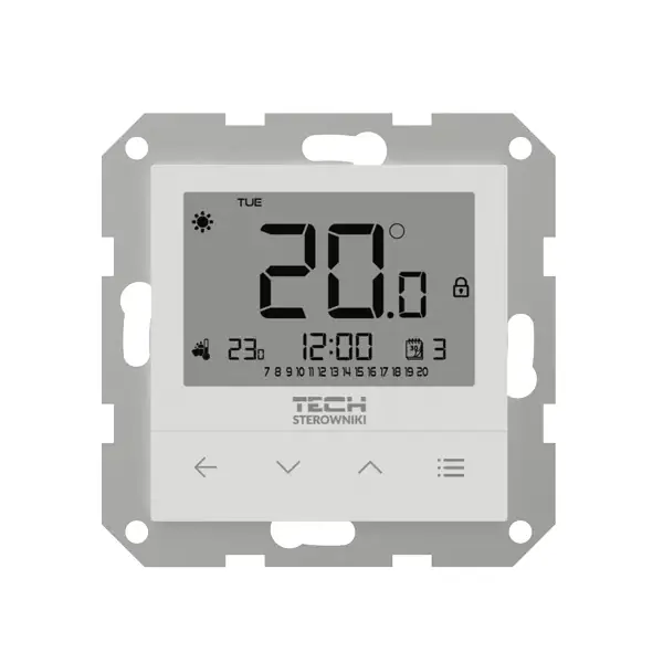 Regulator pokojowy przewodowy dwustanowy do systemów ramkowych F-4z v1 biały Tech WG.11.0577 | Produkt ceniony przez klientów