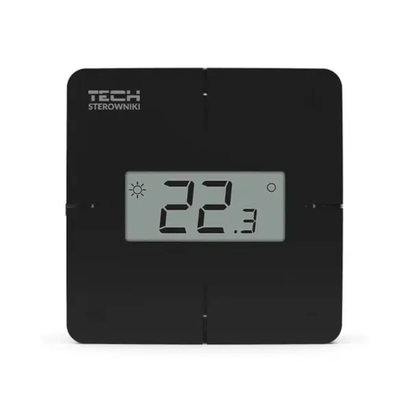 Bezprzewodowy regulator pokojowy R-8x natynkowy czarny Tech WG.11.0750 | Ostatnia okazja