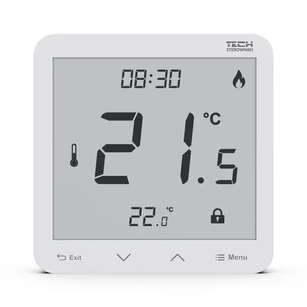 Bestseller | Regulator przewodowy pokojowy dwustanowy R-10s PLUS do listwy L-9 biały Tech WG.11.0284