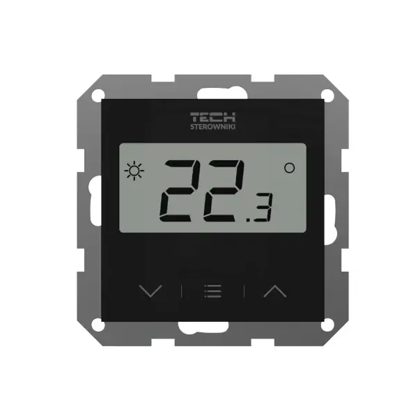 Nowość | Regulator pokojowy bezprzewodowy do ramki F-8z czarny Tech WG.11.0641