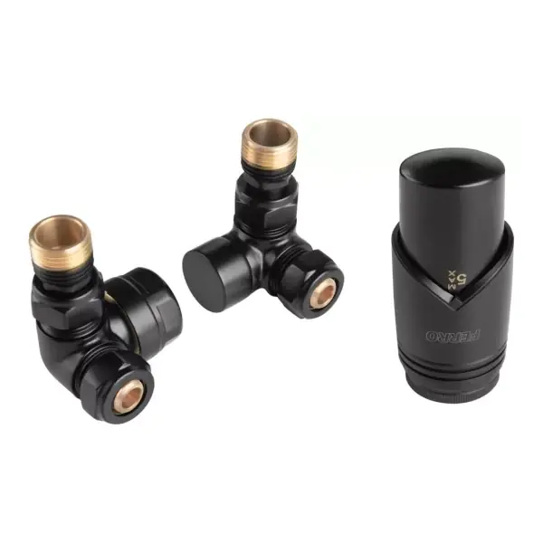 Szybka wysyłka - Dekoracyjny zestaw termostatyczny osiowy 1/2" czarny Ferro ZTO30BL