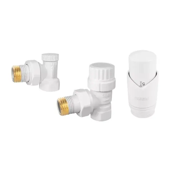 Dekoracyjny zestaw termostatyczny kątowy 1/2" biały Ferro ZTM31WH | Popularny produkt