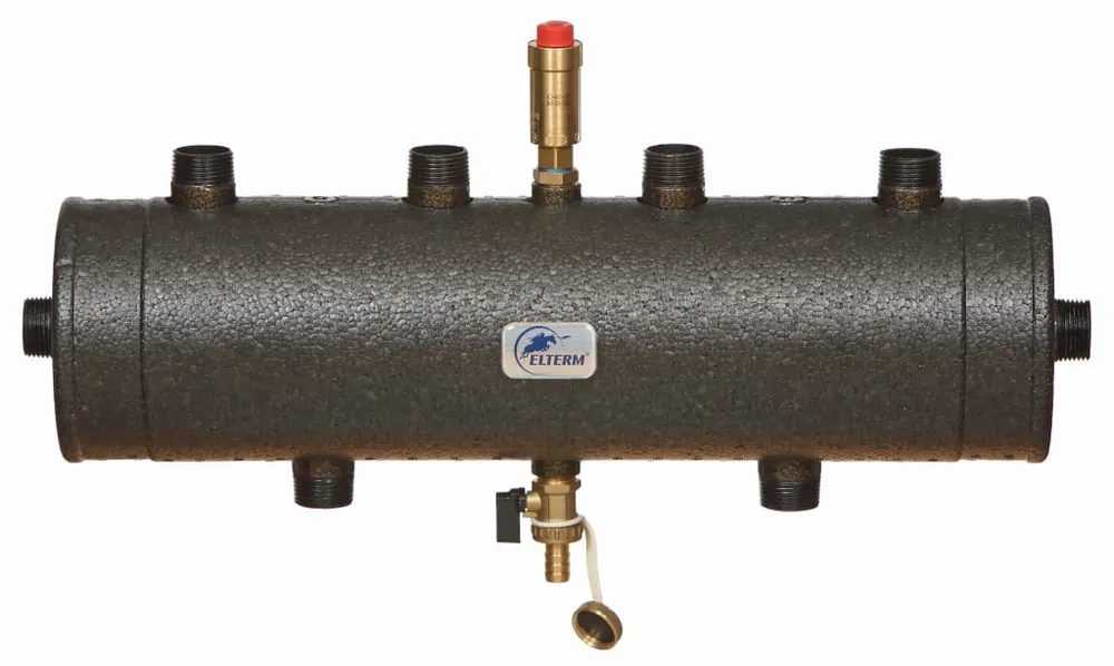 Bardzo popularny produkt | Elterm Sprzęgło-kolektor hydrauliczny SKE 2DC+ Condens 90 kW - uniwersalny 360°, EPP (432090)