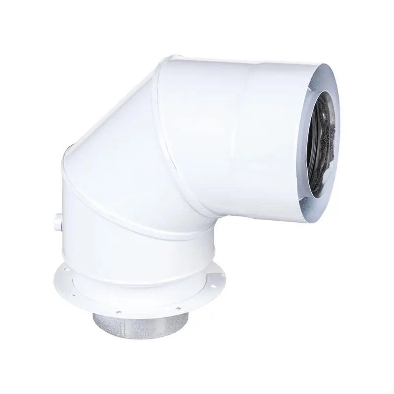 Adapter kolanowy 60/100 mm TWK biały do kotłów Termet SPIROFLEX SX-TD60ATWKB - Nowa pozycja w ofercie
