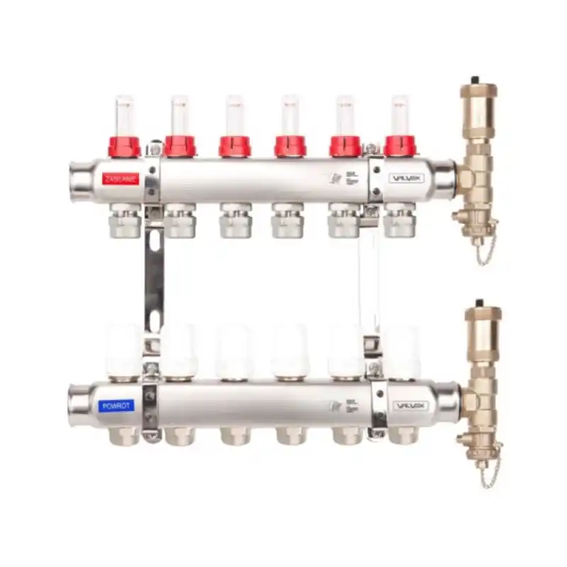 Nowość | Rozdzielacz Valvex BASE INOX K5 PLUS 12-obwodowy PEX 6081550
