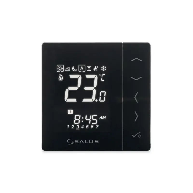 Regulator temperatury Salus VS30B podtynkowy 230V czarny | Nowość w sprzedaży