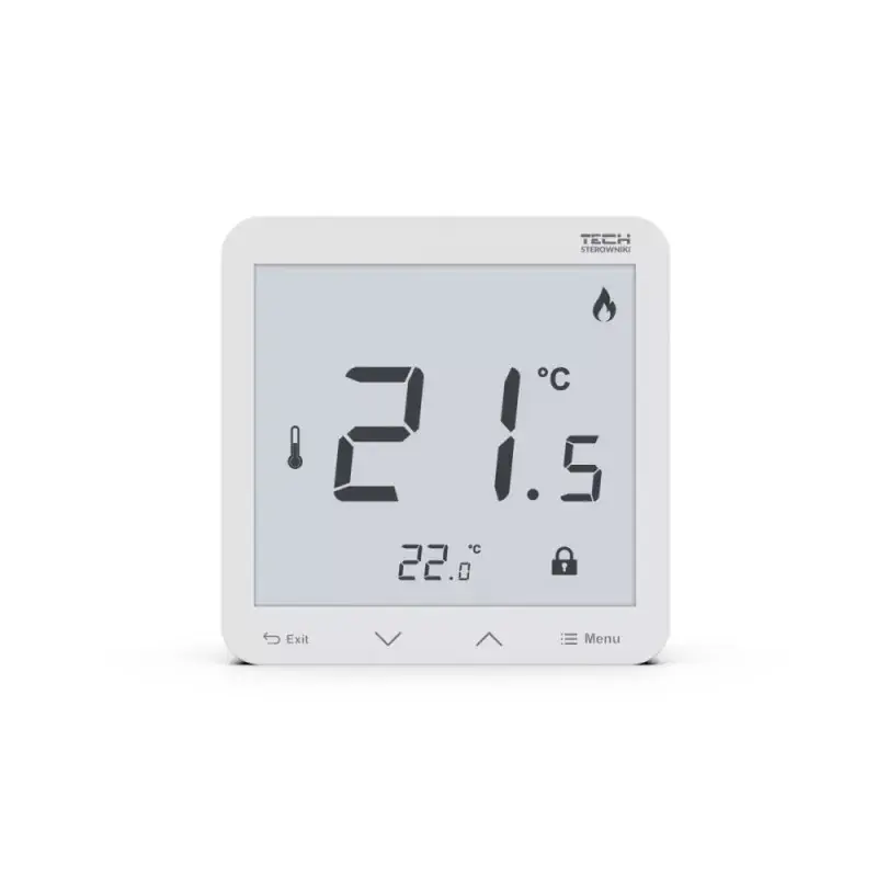 Bezpieczne zakupy | Regulator pokojowy TECH R-8s PLUS biały bezprzewodowy WG.11.0624