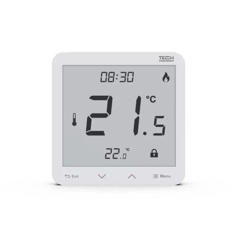 Sprawdź teraz | Regulator pokojowy TECH R-12s przewodowy biały WG.11.0669