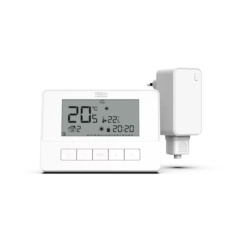 Regulator pokojowy TECH T-4.2 bezprzewodowy biały WG.11.0631 - Łatwe zamówienie