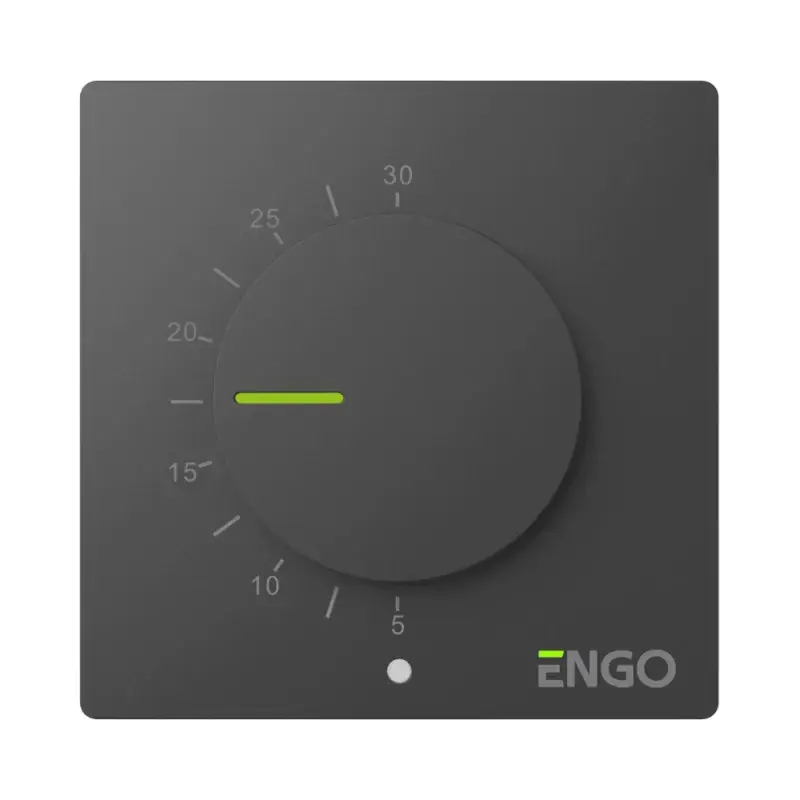 Bezpieczne zakupy | Regulator temperatury ENGO ESIMPLE-230B natynkowy czarny 230V