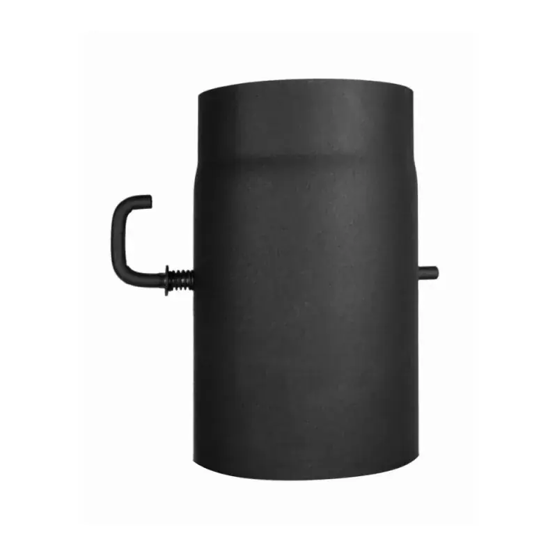 Dobra cena - Szyber kominowy czarny Prodmax fi 120 mm 2 mm krótka rączka