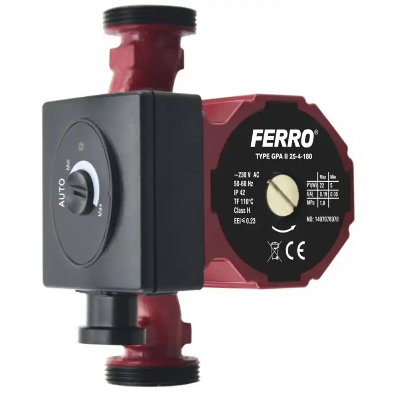 Dodaj do koszyka - Pompa obiegowa elektroniczna FERRO GPA II 25-4-180 do C.O.