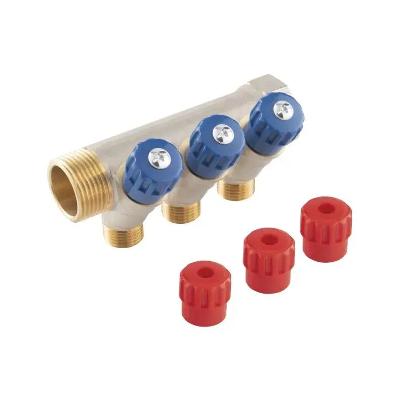 Cena promocyjna | Rozdzielacz sanitarny FERRO 2-drogowy mosiężny 1" x 1/2" RDW250200
