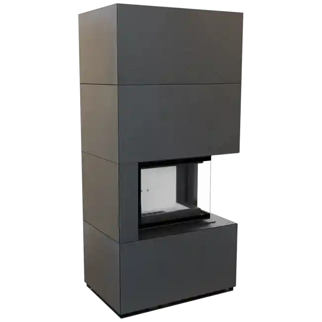 Cena producenta | Kominek powietrzny FLOKI prawy 8 kW Ø 160 w zabudowie modułowej INDIAN BLACK