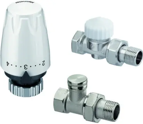 Popularny produkt - Głowica termostatyczna + Zawór term + odcinający PROSTY 1/2" IMI HEIMEIER DX - Zestaw [DXCALRADP12]
