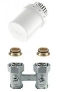Premium - Głowica termostatyczna + Zawór podwójny PROSTY 3/4" Honeywell - Zestaw
