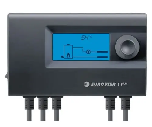 Euroster 11W - Sterownik kotła na paliwo stałe z dmuchawą i pompą c.o. ER11W - Wysyłka od ręki
