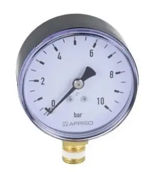 Nowość w sklepie - Afriso Manometr RF 63 RAD, fi 63 mm, 0-10 bar, 1/4"