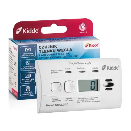 Okazja | KIDDE K10LLDCO - Czujnik tlenku węgla z wyświetlaczem