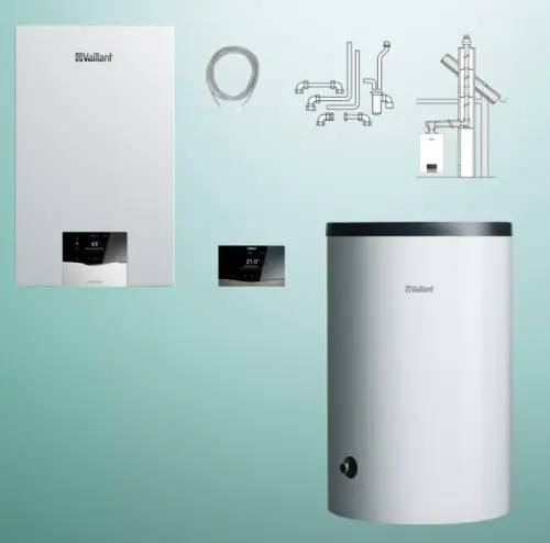 Cena specjalna - Vaillant VC 15CS/1-5 + VIH R 120/6B + VRC 720F sensoCOMFORT + zestaw do szachtu (Pakiet) 0010043640