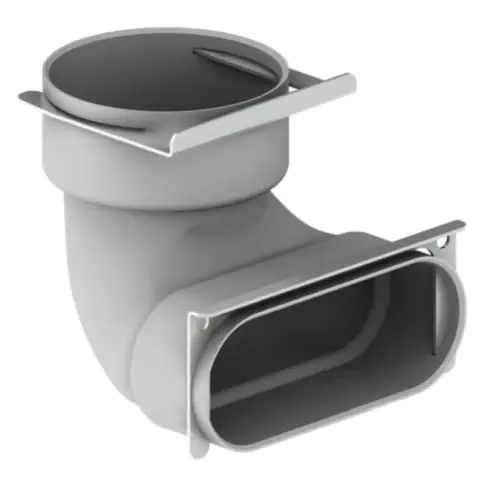 Zehnder Przejście z ComfoTube DN 90 na kanał ComfoTube flat 51 z kolanem 90° - Taniej