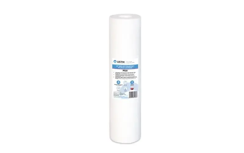 Hit sprzedażowy - Korpus BigBlue 10" z przyłączem 1" niebieski - podwójny oring + Wkład polipropylenowy 10" 50um (piankowy)