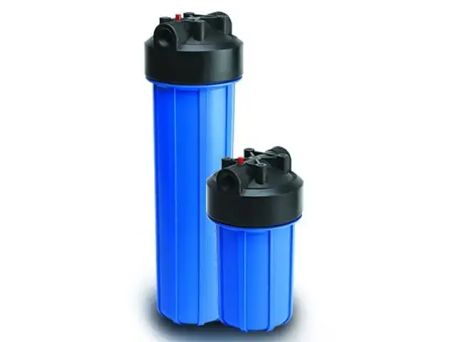Korpus BigBlue 10" z przyłączem 1" niebieski - podwójny oring + Wkład sznurkowy 5 mikronów 10" - Ograniczona ilość