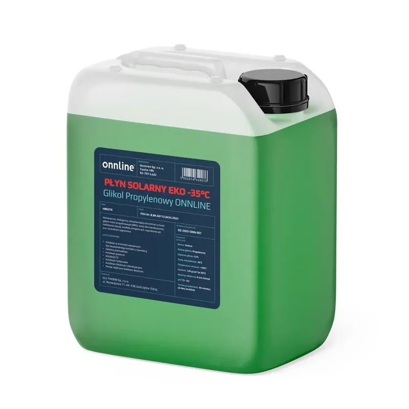 Cena promocyjna - Płyn solarny EKO -35 glikol propylenowy ONNLINE 20l
