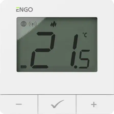 Hit sprzedaży | Regulator temperatury Internetowy, ENGO E25-BATW, natynkowy, ZigBee/868MHz, bateryjny, biały