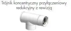 Zamów online - Trójnik koncentryczny przyłączeniowy z rewizją redukcyjny 60/100-80/125
