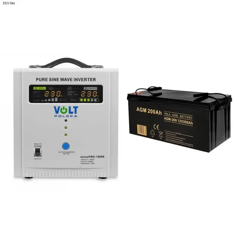 Zasilacz awaryjny SINUS PRO 1500 E 12/230V (1050/1500W) + Akumulator AGM 12V 200 Ah - Oferta