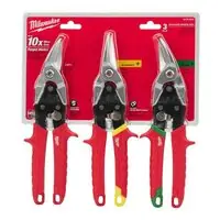 Produkt polecany | Zestaw nożyc do blach 3szt. Milwaukee