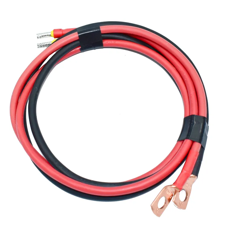 Świetna oferta - Przewód kabel linka LGY 10 10mm2 do przetwornicy napięcia 100cm M8 > tuleja 2 szt