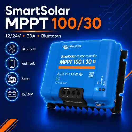 Najlepsza cena | Regulator ładowania solarny Victron SmartSolar MPPT 100/30 30A 12V 24V Bluetooth