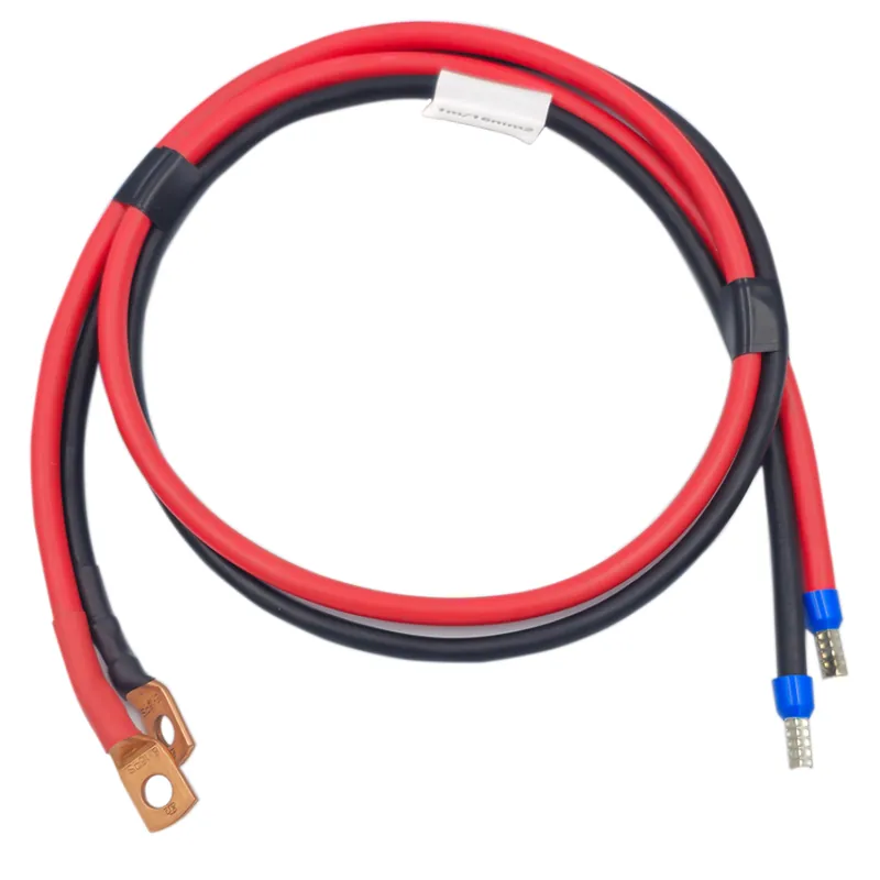 Przewód kabel linka LGY 16 16mm2 do akumulatorów i inwertera 1m 100cm M8 2 szt | Nowość w asortymencie