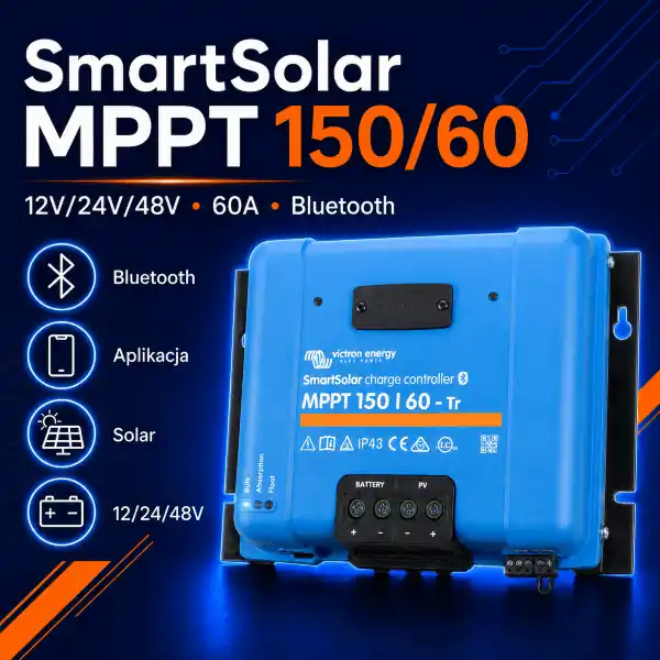 Regulator ładowania solarny Victron Smart Solar MPPT 150/60-Tr 60A Bluetooth - Zostało kilka sztuk