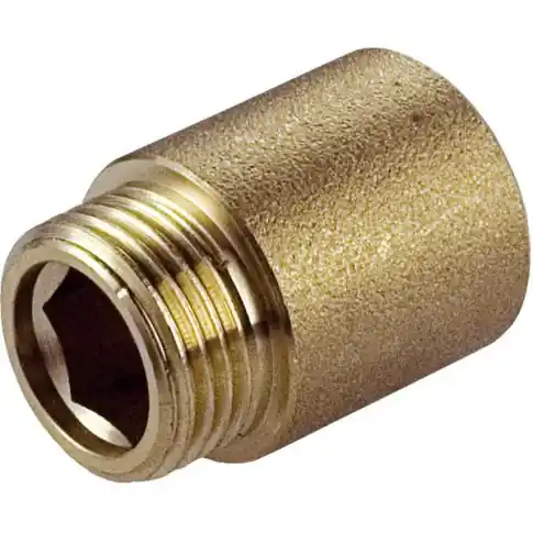 Bezpośrednio od producenta | Przedłużka z mosiądzu nakrętno-wkrętna PN10 1/2x10mm 07-220-1510-000