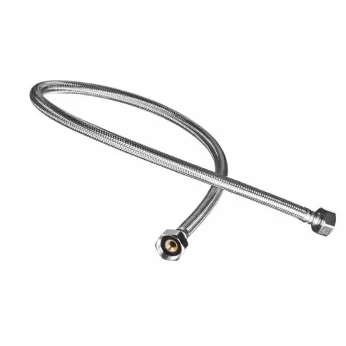 Hit | WS-01 wężyk w oplocie ze stali nierdzewnej gwint wewn.- zewn. 120 cm WS-01-120