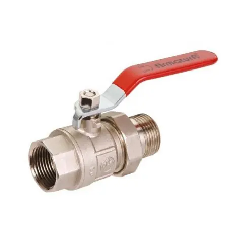 Od ręki - KFA zawór wodny, pełnoprzepływowy, nakrętno-wkrętny ze śrubunkiem, z dźwignią i dławikiem 3/4 700-211-20
