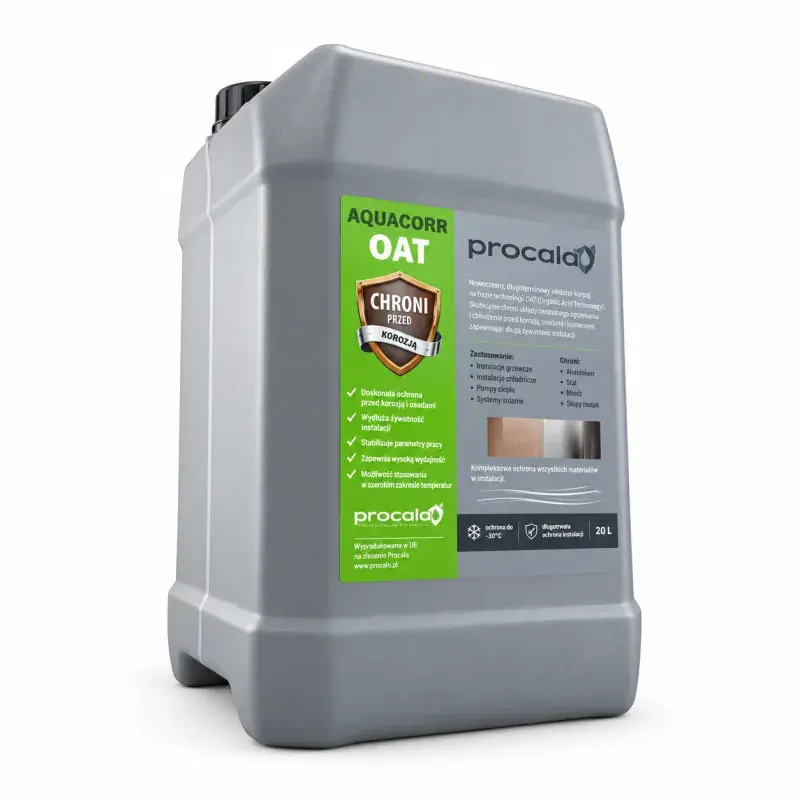 Inhibitor korozji organiczny Aquacorr OAT do instalacji c.o. Procold (koncentrat 5L) | Okazja cenowa