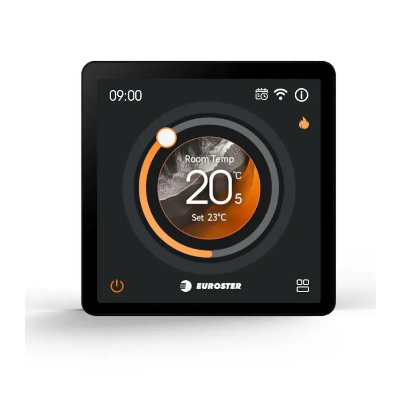 Wielka wyprzedaż - Regulator temperatury przewodowy Euroster e2233 SMART 230 V z Wi-Fi, czarny