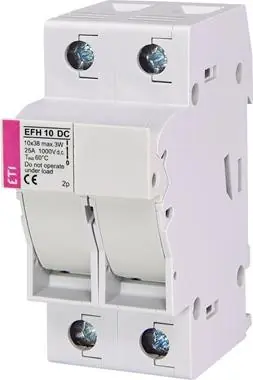 Wyprzedaż zapasów | EFH 10 DC ROZŁĄCZNIK BEZPIECZNIKOWY 25A 2P 10X38 PV 2M 1000V DC GREEN PROTECT C